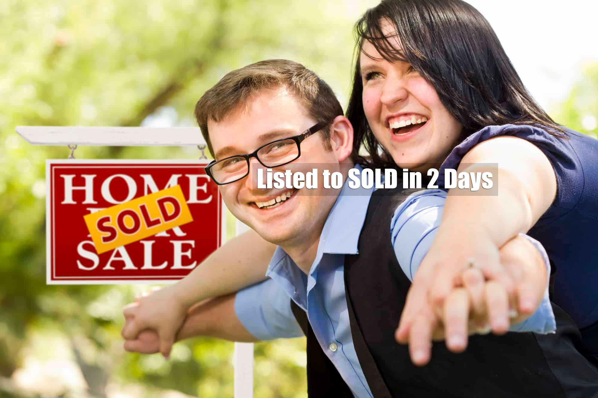 Happy couple just sold their house.